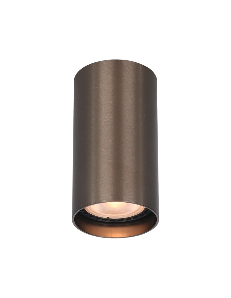 Round ceiling luminaires - Italux Lopus Surface Mounted 1xGU10 10W Brown CLN-48930-S-BRO - product kolory-swiatla.pl 1