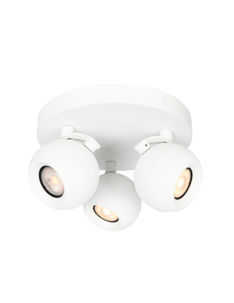 Adjustable ceiling lamps - spots - Italux Lafin Spotlight/Spot 3xGU10 10W White Sandblasted SPL-45379-3R-WH - product kolory-swiatla.pl 1