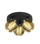 Adjustable ceiling lamps - spots - Italux Lafin Spotlight/Spot 3xGU10 10W Black, Gold SPL-45379-3R-BK-GD - product 1
