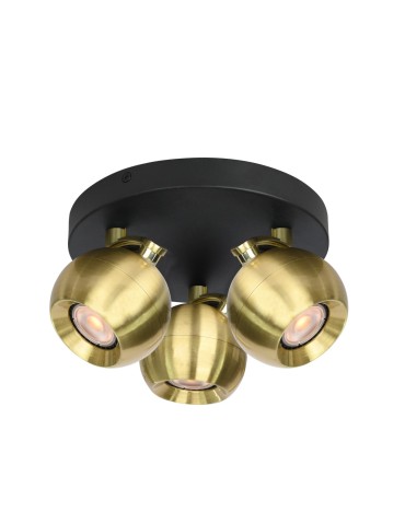 Italux Lafin Spotlight/Spot 3xGU10 10W Black, Gold SPL-45379-3R-BK-GD