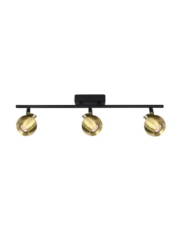 Italux Lafin Spotlight/Spot 3xGU10 10W Black, Brass SPL-45379-3-BK-BRSS