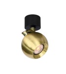 Adjustable ceiling lamps - spots - Italux Lafin Spotlight/Spot 1xGU10 10W Black, Brass SPL-45379-1R-BK-GD - product 1