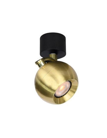 Italux Lafin Spotlight/Spot 1xGU10 10W Black, Brass SPL-45379-1R-BK-GD