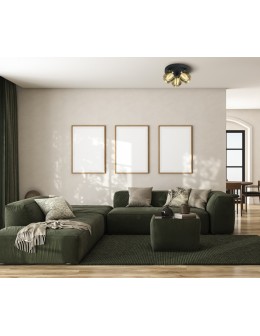 Italux Lafin Spotlight/Spot 3xGU10 10W Black, Gold SPL-45379-3R-BK-GD - product 2