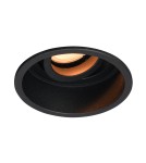 Round flush-mounted lamps - Italux Gralte Flush Mounted Ceiling 1xGU10 10W Black Sandblasted DL-88290-GU-BK - product 1