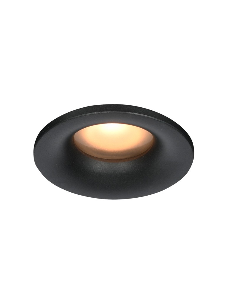 Flush-mounted hermetic lamps - Italux Barto Concealed Ceiling 1xGU10 10W IP44 Black Sandblasted DL-60327-IP44-BK - product kolory-swiatla.pl 1