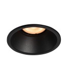 Round flush-mounted lamps - Italux Barto Concealed Ceiling 1xGU10 10W Black Sandblasted DL-60327C-BK - product 1
