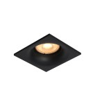 Square flush-mounted lamps - Italux Aranta Flush Mounted Ceiling 1xGU10 10W Black Sandblasted DL-61903A-BK - product 1