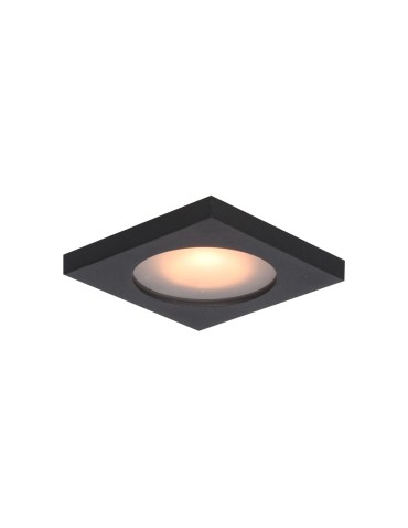 Italux Antar Flush Mounted Ceiling 1xGU10 10W IP44 Sandblasted Black DL-26385S-GU10-BK
