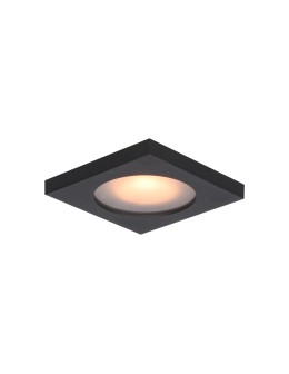 Italux Antar Flush Mounted Ceiling 1xGU10 10W IP44 Sandblasted Black DL-26385S-GU10-BK
