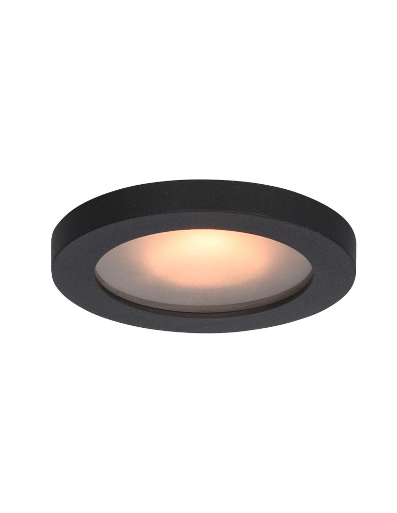Flush-mounted hermetic lamps - Italux Antar Flush Mounted Ceiling 1xGU10 10W IP44 Sandblasted Black DL-26385-GU10-BK - product kolory-swiatla.pl 1