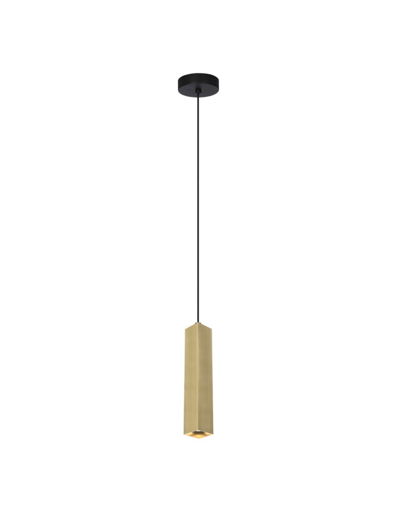 Pendant tube lamps - Italux Ander Pendant 1xGU10 10W Black, Brass PND-28394-1-GD - product kolory-swiatla.pl 1