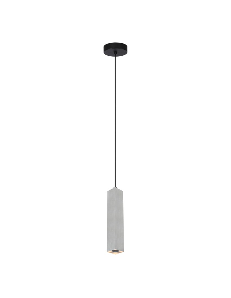 Pendant tube lamps - Italux Ander Pendant 1xGU10 10W Aluminum PND-28394-1-ALU - product kolory-swiatla.pl 1