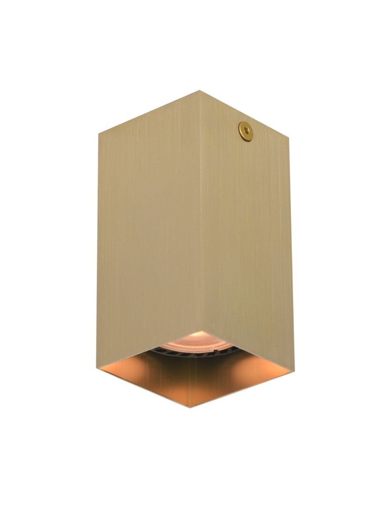Square ceiling luminaires - Italux Ander Surface-mounted 1xGU10 10W Black, Brass CLN-28394-S-GD - product kolory-swiatla.pl 1