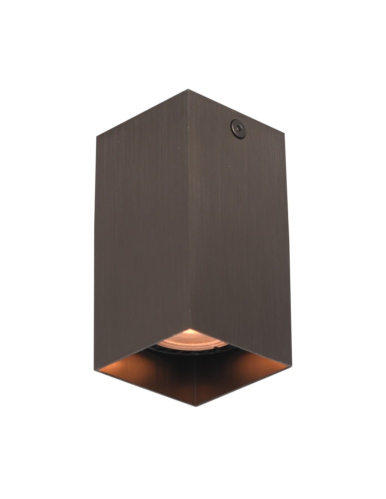 Square ceiling luminaires - Italux Ander Surface-mounted 1xGU10 10W Brown CLN-28394-S-BRO - product kolory-swiatla.pl 1