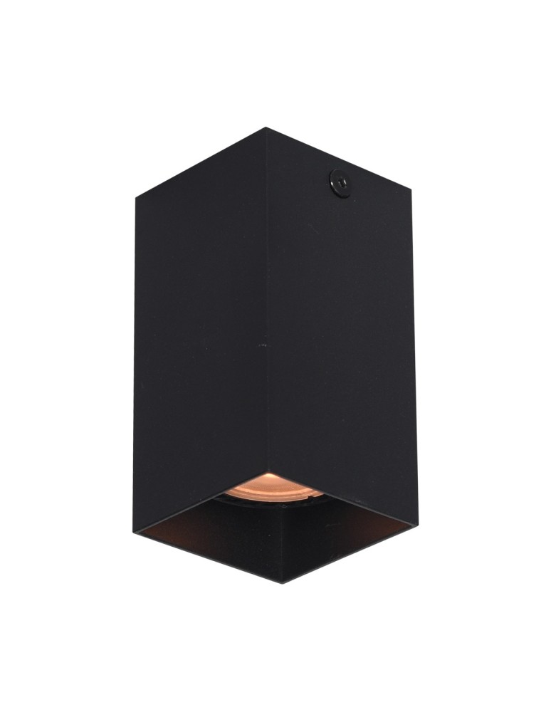 Square ceiling luminaires - Italux Ander Surface-mounted 1xGU10 10W Sandblasted Black CLN-28394-S-BK - product kolory-swiatla.pl 1