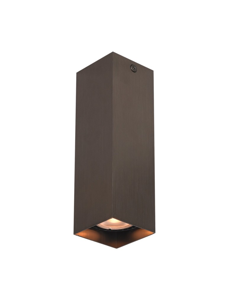Square ceiling luminaires - Italux Ander Surface-mounted 1xGU10 10W Brown CLN-28394-M-BRO - product kolory-swiatla.pl 1