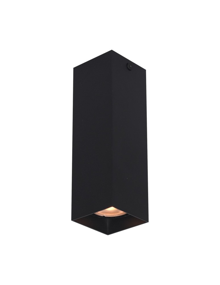 Square ceiling luminaires - Italux Ander Surface-mounted 1xGU10 10W Sandblasted Black CLN-28394-M-BK - product kolory-swiatla.pl 1