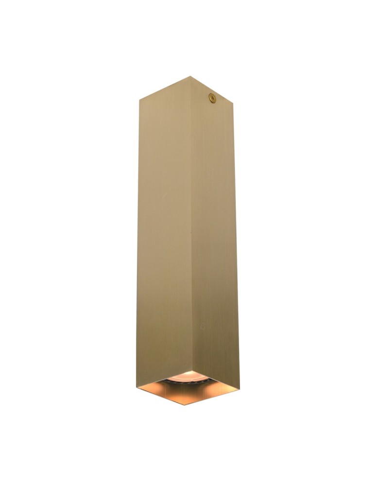 Square ceiling luminaires - Italux Ander Surface-mounted 1xGU10 10W Black, Brass CLN-28394-L-GD - product kolory-swiatla.pl 1