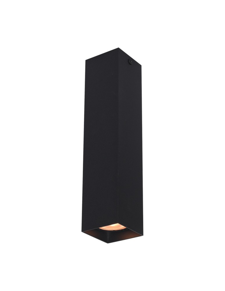 Square ceiling luminaires - Italux Ander Surface-mounted 1xGU10 10W Sandblasted Black CLN-28394-L-BK - product kolory-swiatla.pl 1