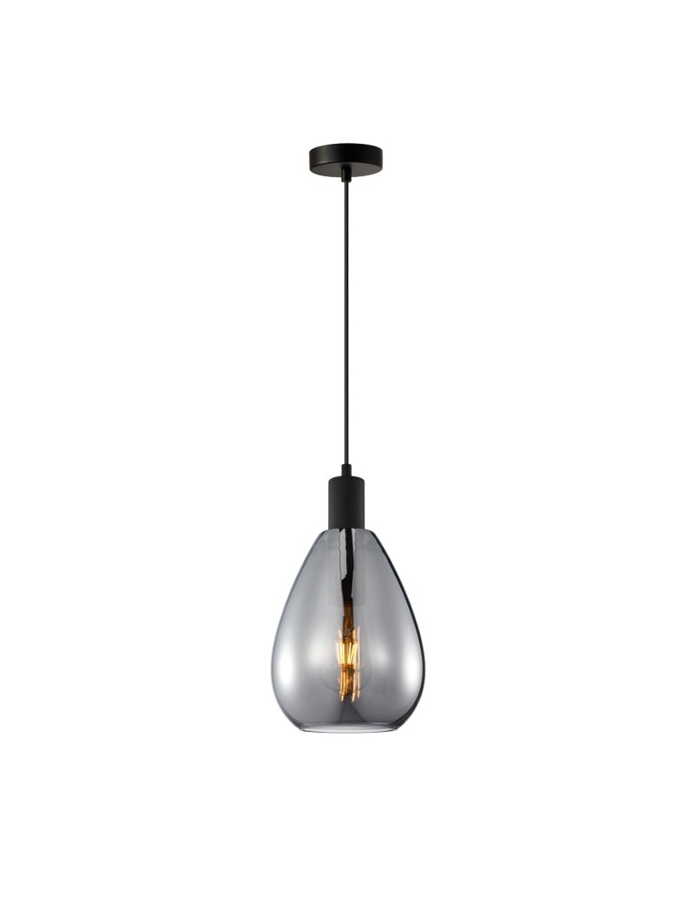Single pendant lamps - Italux Zulo Pendant 1xE27 40W Black PND-27812-BK-SG - product kolory-swiatla.pl 1