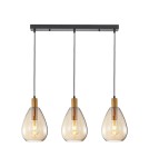 Pendant lamps on a strip - Italux Zulo Pendant 3xE27 40W Brass PND-27812-3-BRO-AMB - product 1