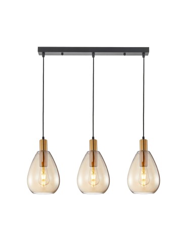 Italux Zulo Pendant 3xE27 40W Brass PND-27812-3-BRO-AMB