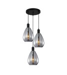 Triple pendant lamps - Italux Zulo Pendant 3xE27 40W Black PND-27812-3A-BK-SG - product 1