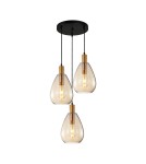 Triple pendant lamps - Italux Zulo Pendant 3xE27 40W Brass PND-27812-3A-BRO-AMB - product 1