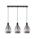 Pendant lamps on a strip - Italux Zulo Pendant 3xE27 40W Black PND-27812-3-BK-SG - product 1