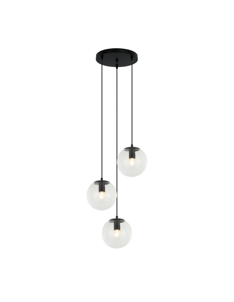 Triple pendant lamps - Italux Sarpo Pendant 3xE27 40W Black PND-58867-3S-BK - product kolory-swiatla.pl 1