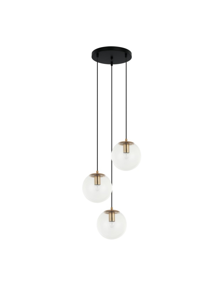 Triple pendant lamps - Italux Sarpo Pendant 3xE27 40W Brass PND-58867-3S-BK-BRO - product kolory-swiatla.pl 2
