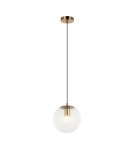 Pendant lamps spheres - Italux Sarpo Pendant 1xE27 40W Brass PND-58867-1S-BK-BRO - product 1