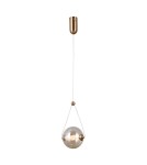 Pendant lamps spheres - Italux Rastia Pendant 1xLED 6W 550 lm 3000K (Warm White) Gold PND-34361-S-HBR-AMB - product 2