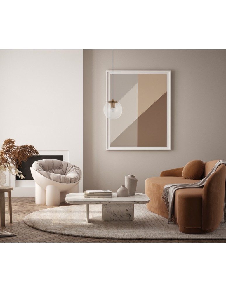 Pendant lamps spheres - Italux Sarpo Pendant 1xE27 40W Brass PND-58867-1S-BK-BRO - product kolory-swiatla.pl 3