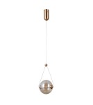 Pendant lamps spheres - Italux Rastia Pendant 1xLED 6W 550 lm 3000K (Warm White) Gold PND-34361-S-HBR-AMB - product 3