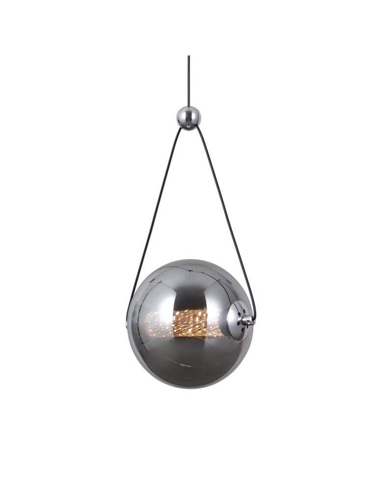Pendant lamps spheres - Italux Rastia Pendant 1xLED 6W 180 lm 3000K (Warm White) chrome PND-34361-S-CH-SG - product kolory-swiatla.pl 1