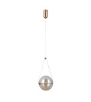 Pendant lamps spheres - Italux Rastia Pendant 1xLED 9W 825 lm 3000K (Warm White) Gold PND-34361-M-HBR-AMB - product 2