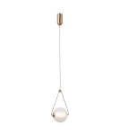 Pendant lamps spheres - Italux Rastia Pendant 1xLED 6W 650 lm 3000K (Warm White) Gold PND-34361-S-HBR-OPAL - product 2