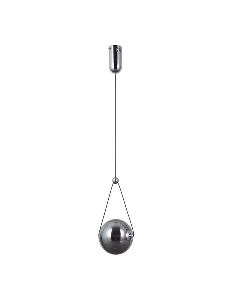 Pendant lamps spheres - Italux Rastia Pendant 1xLED 6W 180 lm 3000K (Warm White) chrome PND-34361-S-CH-SG - product kolory-swiatla.pl 2