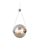Pendant lamps spheres - Italux Rastia Pendant 1xLED 6W 550 lm 3000K (Warm White) Gold PND-34361-S-HBR-AMB - product 1