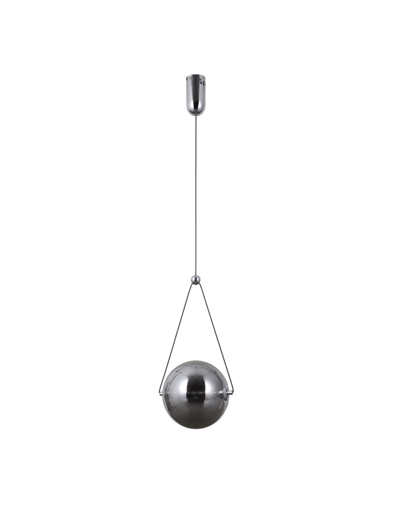 Pendant lamps spheres - Italux Rastia Pendant 1xLED 9W 270 lm 3000K (Warm White) chrome PND-34361-M-CH-SG - product kolory-swiatla.pl 2