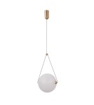 Pendant lamps spheres - Italux Rastia Pendant 1xLED 12W 1300 lm 3000K (Warm White) Gold PND-34361-L-HBR-OPAL - product 2