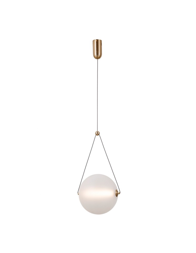 Pendant lamps spheres - Italux Rastia Pendant 1xLED 12W 1300 lm 3000K (Warm White) Gold PND-34361-L-HBR-OPAL - product kolory-swiatla.pl 3
