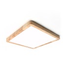 LED Plafonds - Italux Olbis Plafond 1xLED 24W 2900 lm 2800K+4000K+ 6000K (Warm White) IP44 wood PLF-63827-300L-24W-WO - product 1