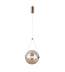 Pendant lamps spheres - Italux Rastia Pendant 1xLED 12W 1095 lm 3000K (Warm White) Gold PND-34361-L-HBR-AMB - product 2