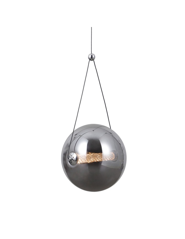 Pendant lamps spheres - Italux Rastia Pendant 1xLED 12W 360 lm 3000K (Warm White) chrome PND-34361-L-CH-SG - product kolory-swiatla.pl 1