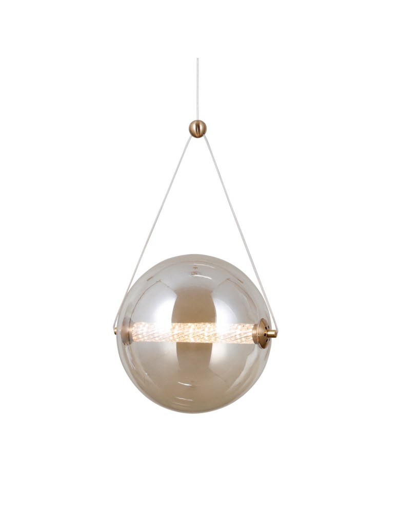 Pendant lamps spheres - Italux Rastia Pendant 1xLED 12W 1095 lm 3000K (Warm White) Gold PND-34361-L-HBR-AMB - product kolory-swiatla.pl 1