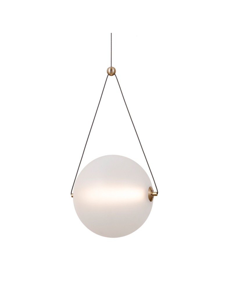 Pendant lamps spheres - Italux Rastia Pendant 1xLED 12W 1300 lm 3000K (Warm White) Gold PND-34361-L-HBR-OPAL - product kolory-swiatla.pl 1