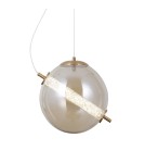 Pendant lamps spheres - Italux Nola Pendant 1xLED 12W 1020 lm 3000K (Warm White) Gold PND-34366-HBR-AMB - product 1